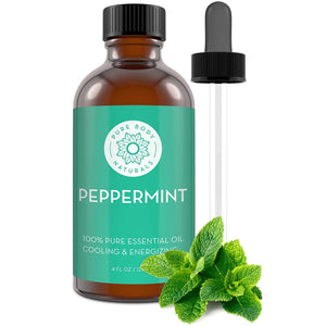 Peppermint Essential Oil, 4 Fl Oz - Pure and Undiluted Mentha Piperita Oil